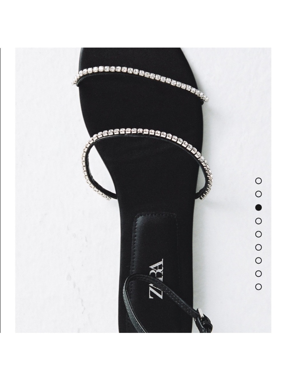 Zara Rhinestone Sandals - Picture 2 of 7